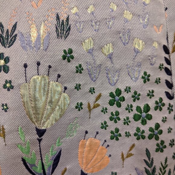 Beautiful brocade midi skirt with matching belt, wedding guest floral print - Picture 9 of 12